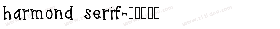 harmond serif字体转换